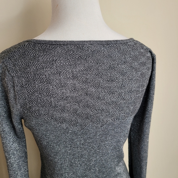 Madison gray and silver metallic sweater - Picture 5 of 7
